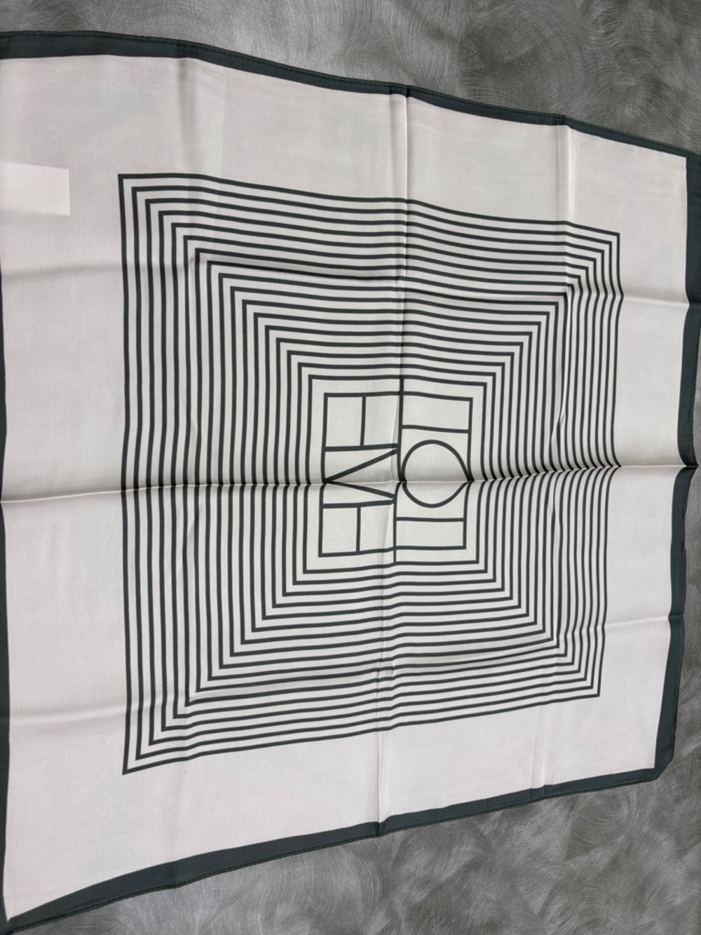 Geometric Black & White Square Scarf - Women's Wrap